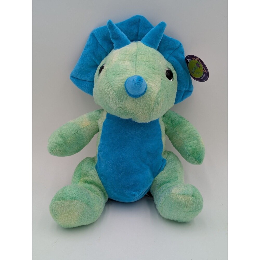 Redemption Plus Triceratops Plush Green Blue Dinosaur Stuffed Animal Toy Arcade